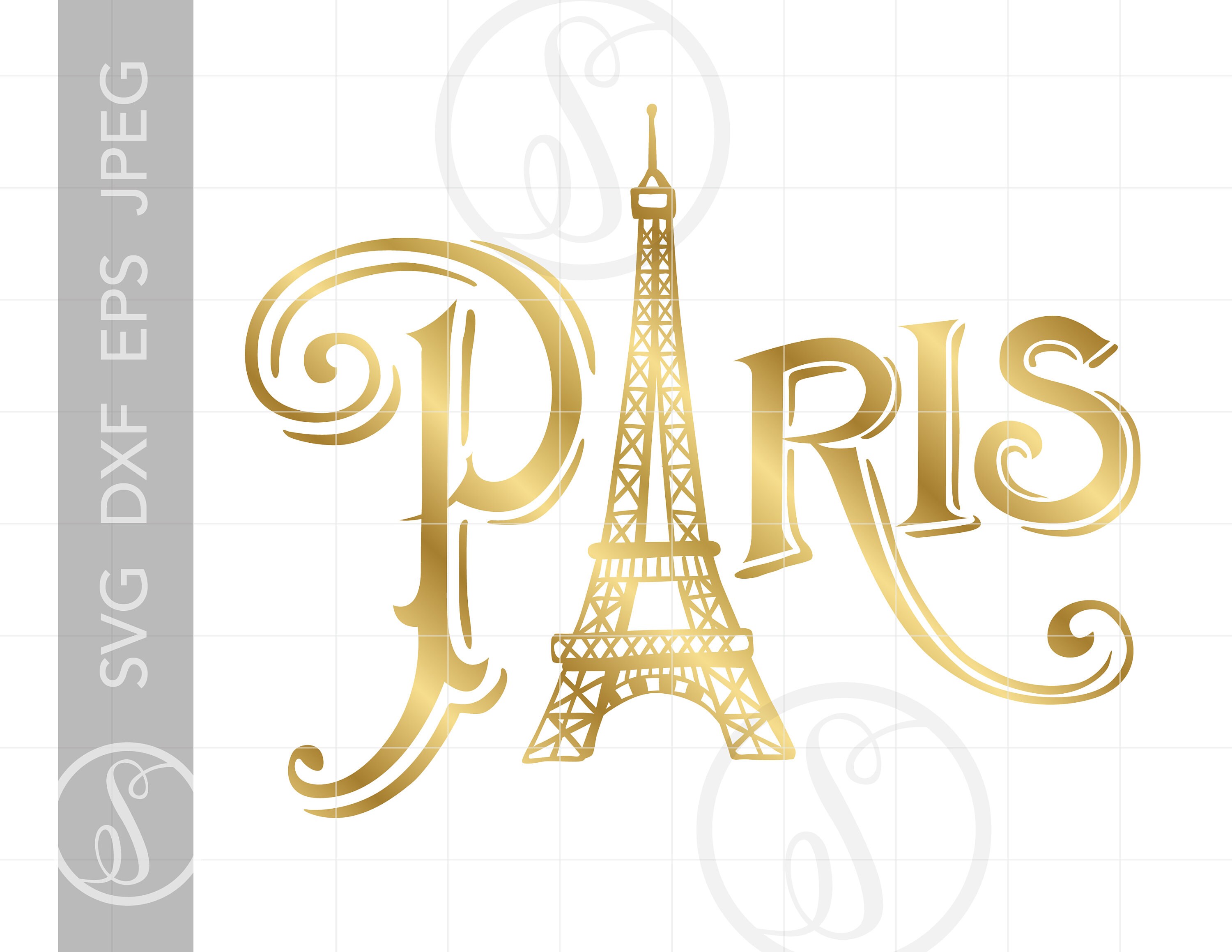 Download Gold Paris Shirt Art Svg Print And Cut Files Downloads Gold Etsy