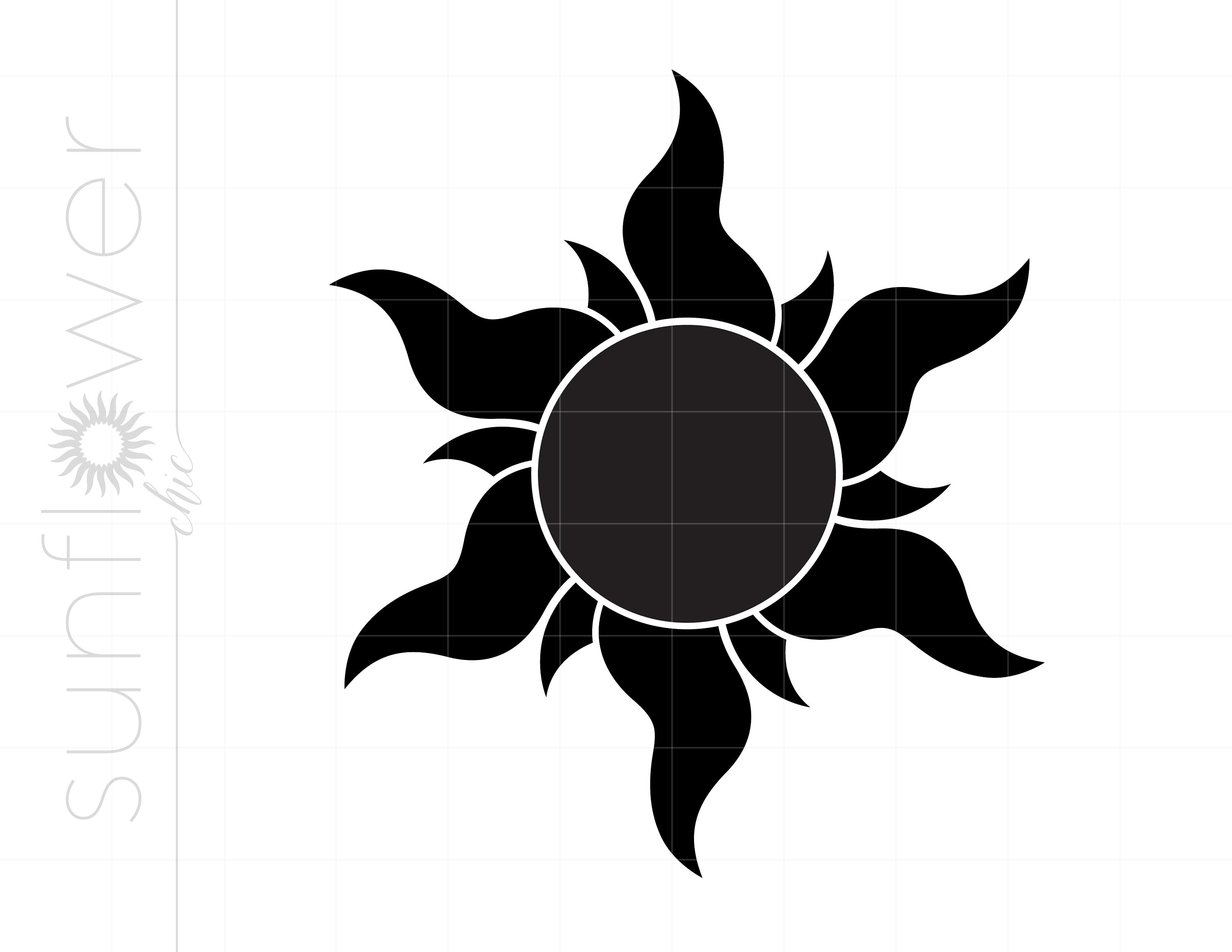 Sun SVG Sun Clipart Sun Cut File for Cricut Rapunzel Sun Clipart ...