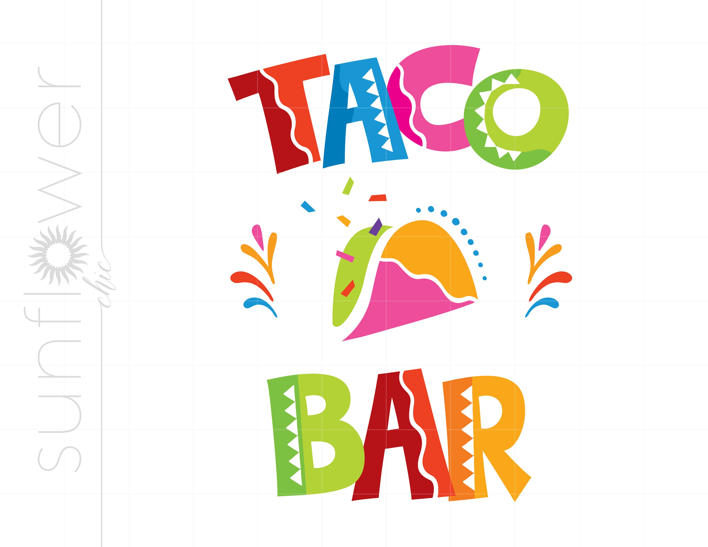 Taco Bar Sign Svg Art Fiesta Taco Party Svg Cut Files Png - Etsy Ireland
