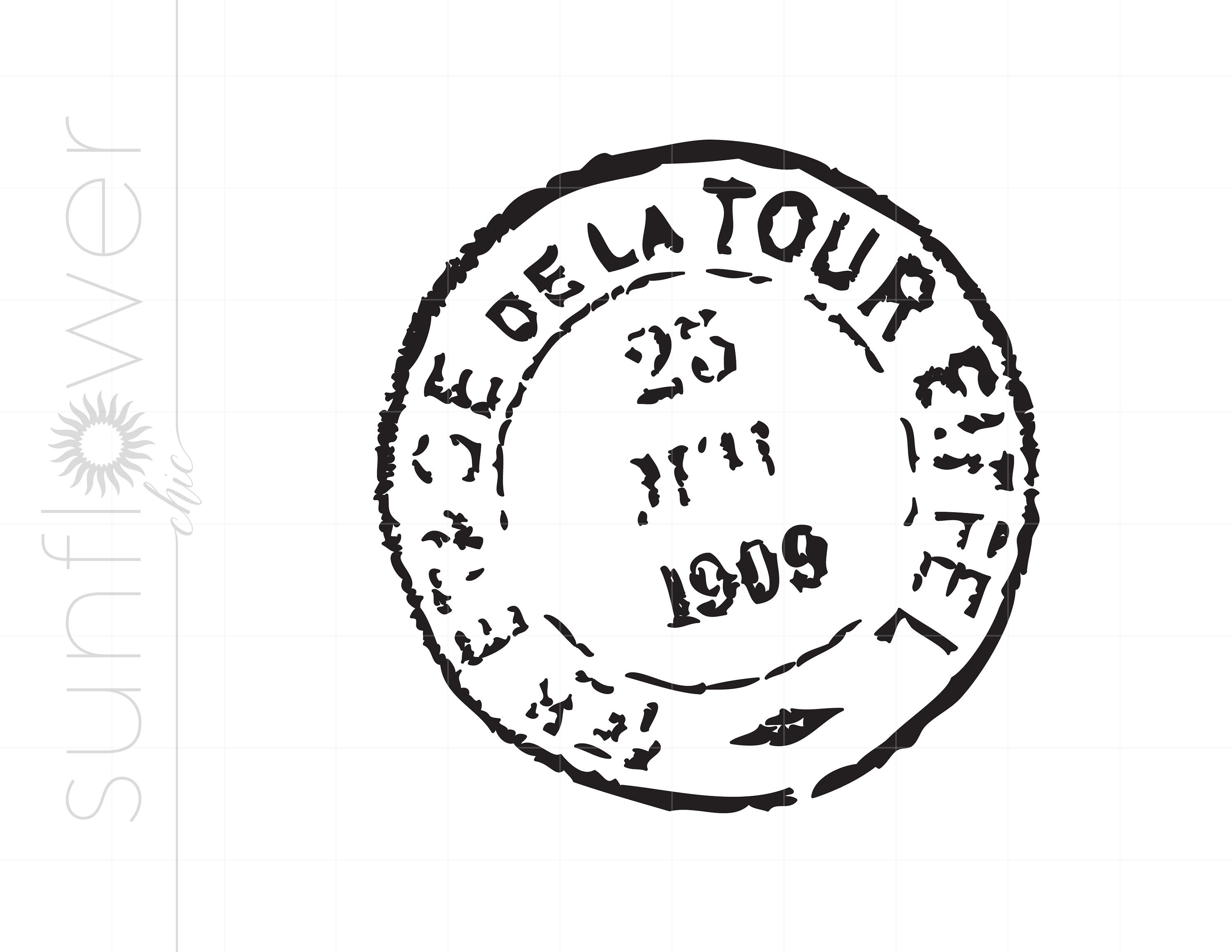 Paris Postage Postal Stamp Postcard France Town Mark Postal Letter