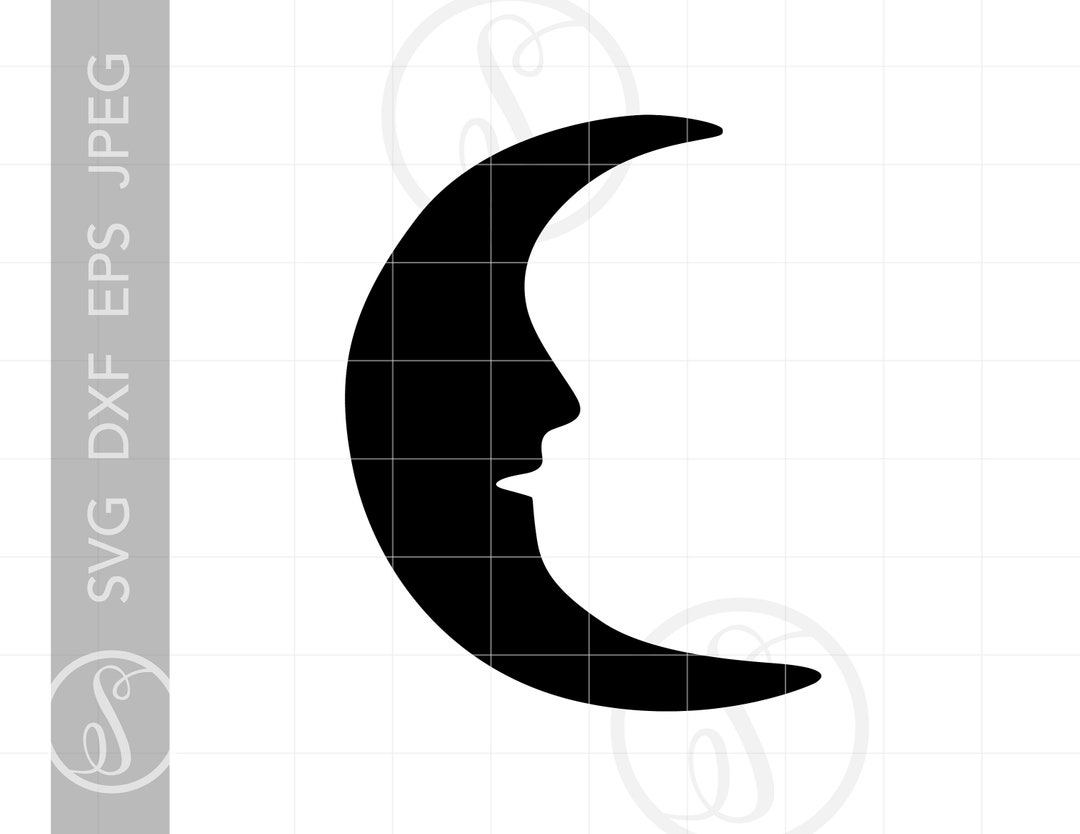 Moon SVG | Moon Clipart | Moon Silhouette Cut File for Cricut | Moon ...