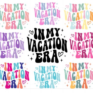In meinem Urlaub Era SVG Bundle, Vacay Era SVG Cricut Silhouette, Urlaub Shirt Art Instant Download SC3544