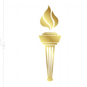 Gold Torch SVG Gold Torch Clipart Download Olympic Torch - Etsy