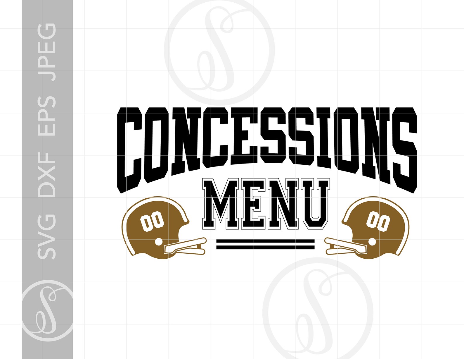 Football Concessions Menu Svg Cut Files Football Party Etsy