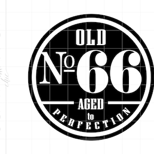 Old Number 66 SVG Clipart | 66th Cut File for Cricut | Old No. 66 Aged to Perfection Svg Jpg Eps Pdf Png | 66th Birthday SVG SC2152