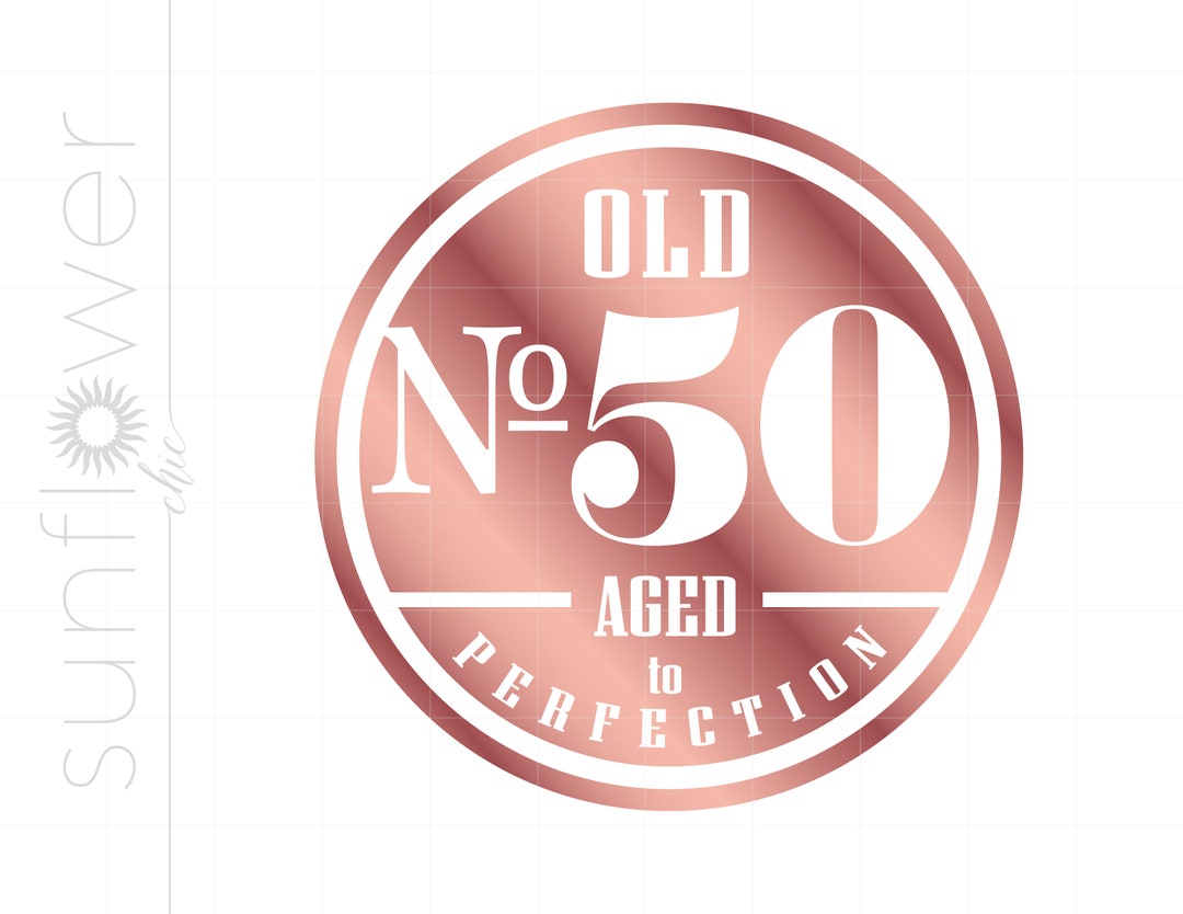 Rose Gold Old Number 50 SVG Clipart 50th Cut File Cricut - Etsy