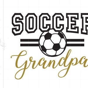 Soccer Grandpa Svg Cut Files | Soccer Grandpa T-Shirt Downloads | Soccer T-Shirt Svg Cut Files Dxf Pdf Silhouette Art | Sports Svg SC378