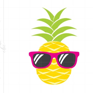 Pineapple and Sunglasses SVG | Pineapple and Sunglasses Clipart | Pineapple with Sunglasses Cut File Svg Jpg Eps Pdf Png SC638