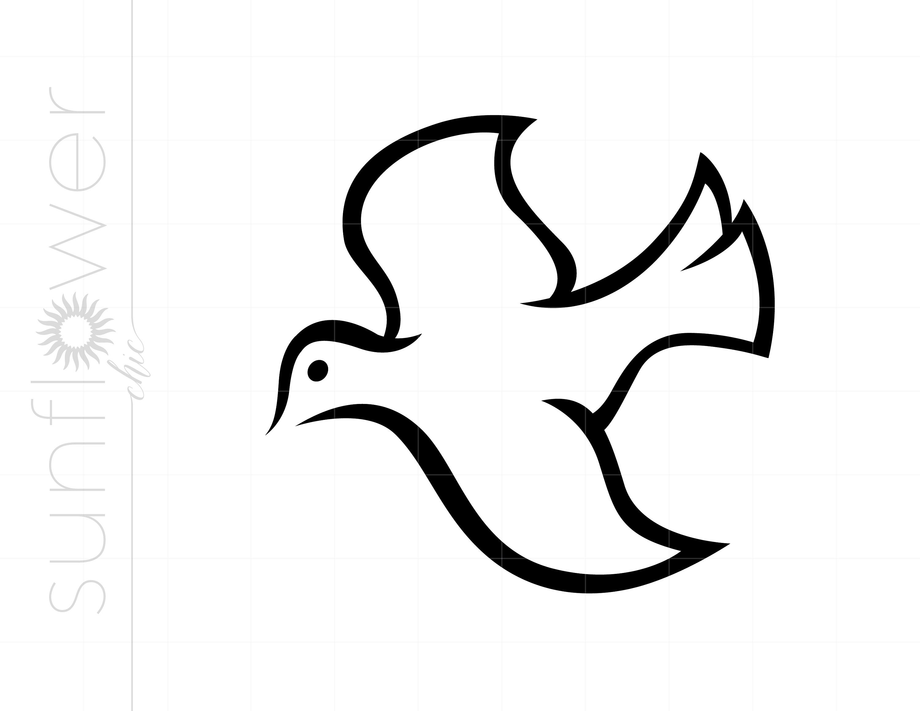 Dove SVG Dove Clipart Dove Silhouette Cut File Dove Svg Etsy Canada