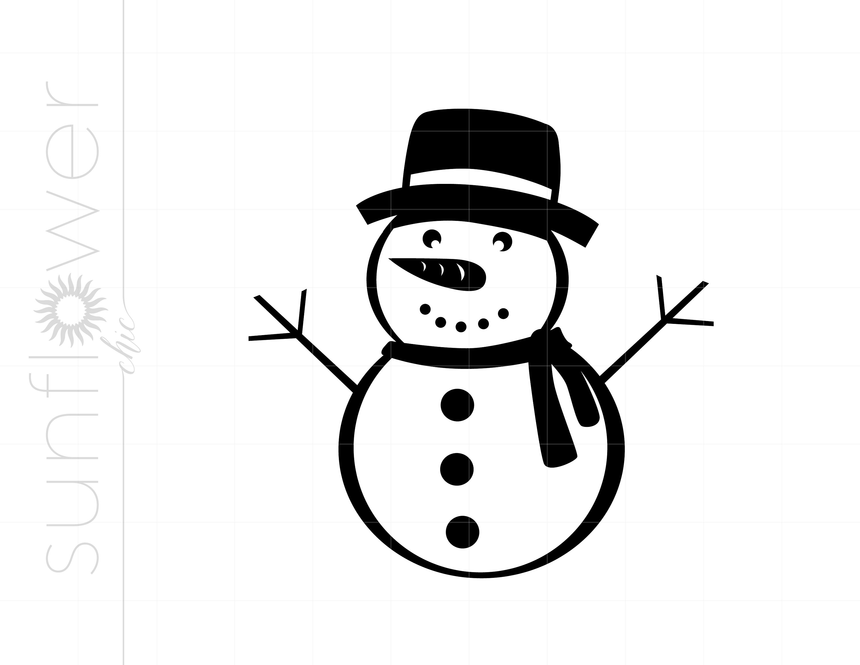 clipart snowman outline paper