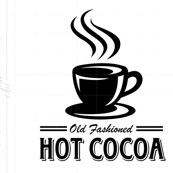 Hot Cocoa SVG | Hot Cocoa Clipart | Hot Cocoa Silhouette Cut File | Vector Hot Cocoa Svg Jpg Eps Pdf Png Dxf Download SC1177