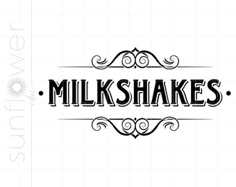 milkshake font silhouette milkshake font silhouette