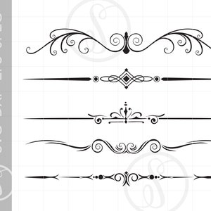 Vintage BORDERS Art SVG Dxf Eps Jpeg | Vintage Clipart Headers Svg Cut File Clipart Downloads | Victorian Silhouette Svg Clipart SC379