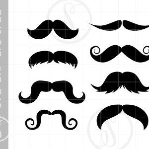 Mustaches Svg Cut File Clipart Downloads | Mustache Svg Dxf Pdf Silhouette | Mustaches Theme Svg Clipart SC43