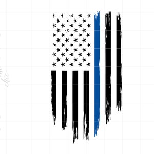 Police Flag Svg | Policeman Flag Svg Cut Files | Distressed Police Officer Flag | Blue Line American Flag T Shirt Cricut Silhouette SC2382