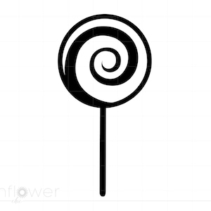 Lollipop Svg Clipart, Swirl Lollipop Candy Svg Jpg Eps Pdf Png Cricut Silhouette Cut File, Instant Download SC635