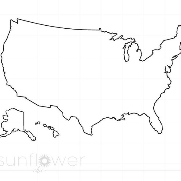 United States Svg | US States Svg Cut Files | United States Map Outline Svg | US Map Silhouette Svg Printable Cricut SC2531