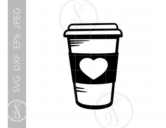 Download Love Latte Svg Coffee Clipart Latte Heart Silhouette Etsy