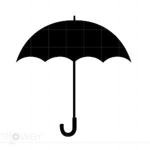 Umbrella Svg, Umbrella Clipart Downloads, Umbrella Cut File Template Svg Jpg Eps Pdf Png Dxf Downloads, Vector Umbrella Files SC851