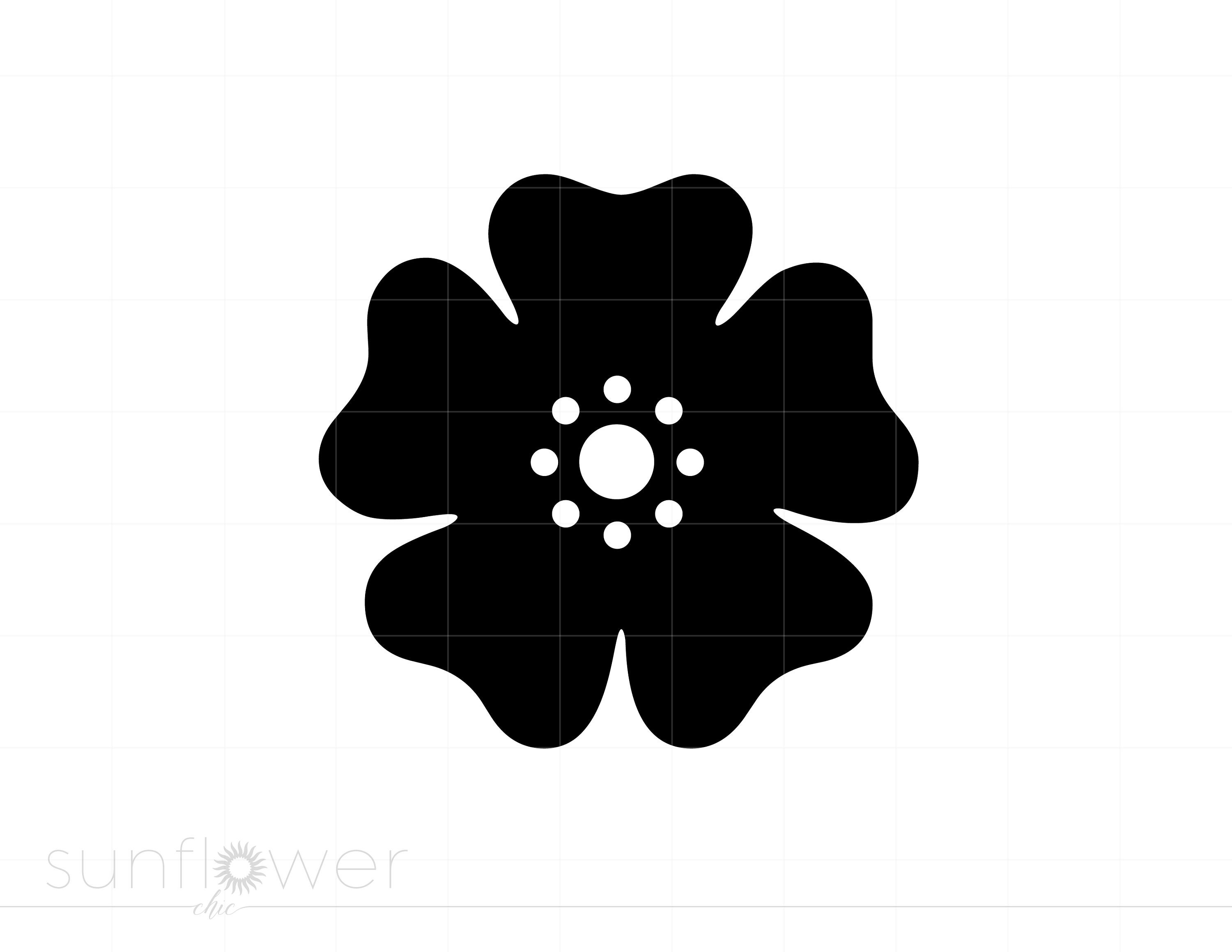 メガバス　SuWITCH SP-C SILHOUETTE FORMULAR Flower SVG Clipart, Flower Silhouette Cut File, Flower Svg Jpg Eps