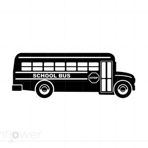 School Bus Svg Clipart, Back To School Bus Svg Jpg Eps Pdf Png Dxf Cricut Silhouette Cut File, Instant Download SC1300
