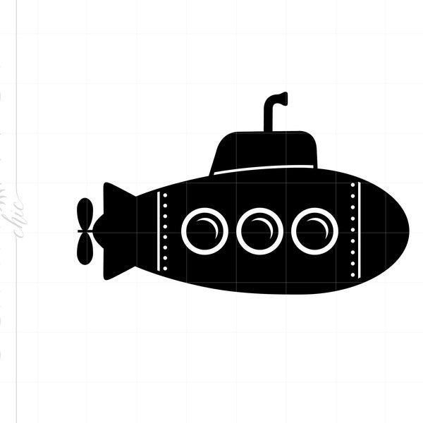 Submarine SVG Download, Submarine Clipart, Submarine Silhouette Cut File Svg Jpg Eps Pdf Png Dxf Instant Download SC1466