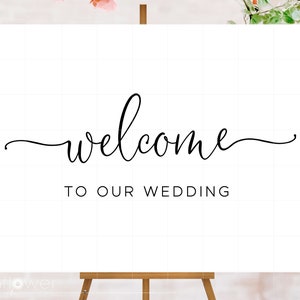Welcome To Our Wedding SVG | Wedding Svg | Minimalist Wedding Svg | Welcome To Our Wedding Sign Svg Printable Cricut SC2417