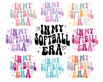 In My Softball Era Svg Bundle, Groovy Letters Softball Shirt Svg, Art Design for Softball Shirt, Softball Instant Download SC3232