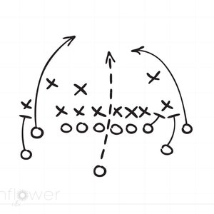 Football Playbook Art Svg Cut File Clipart Downloads, Football Play Svg Png Cricut Silhouette Art, Instant Download SCFB4