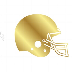 Gold Football Helmet SVG Clipart Download | Gold Football Helmet Cut File Cricut | Gold Football Helmet Svg Jpg Eps Dxf Png SC566G