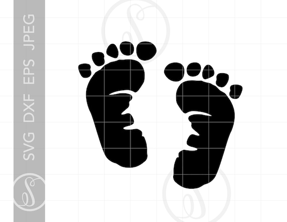 Download Baby Footprints SVG Baby Footprints Clipart Baby | Etsy