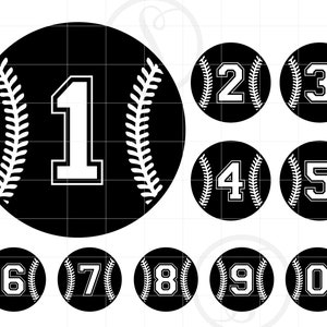 Baseball Svg, Baseball Numbers 0-9 SVG, Baseball Shirt Cut File for Cricut Silhouette, Gift for Baseball Team Svg Jpg Png Download SC1626
