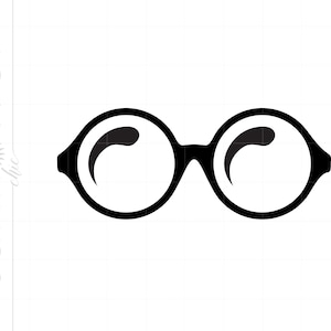 Glasses SVG  Clipart | Round Glasses Silhouette Cut File | Eyeglasses Svg Jpg Eps Pdf Png SC742