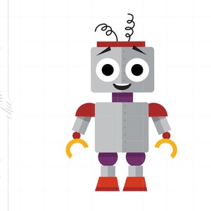 Robot SVG | Robot Clipart | Robot Silhouette Cut File | Robot Svg Jpg Eps Pdf Png Dxf | Vector Robot Svg Download SC969