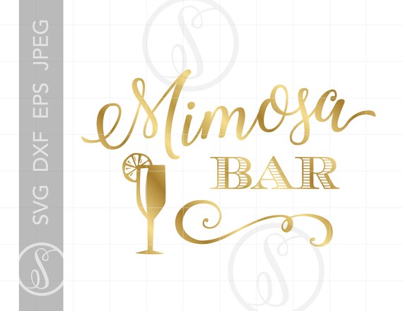 Gold Mimosa Bar Vector Svg File Mimosa Svg Gold Mimosa Etsy
