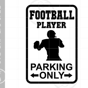 Voetbal Parkeren Teken Svg Cut File Download | Voetbal Parking Sign Svg Dxf Pdf Png Jpg Silhouette Art | Sport Svg Downloads SC1681