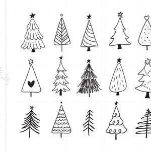 Christmas Svg | Christmas Trees SVG Bundle | Christmas Trees Cricut Silhouette Cut Files | Vector Christmas Trees Download SC2747