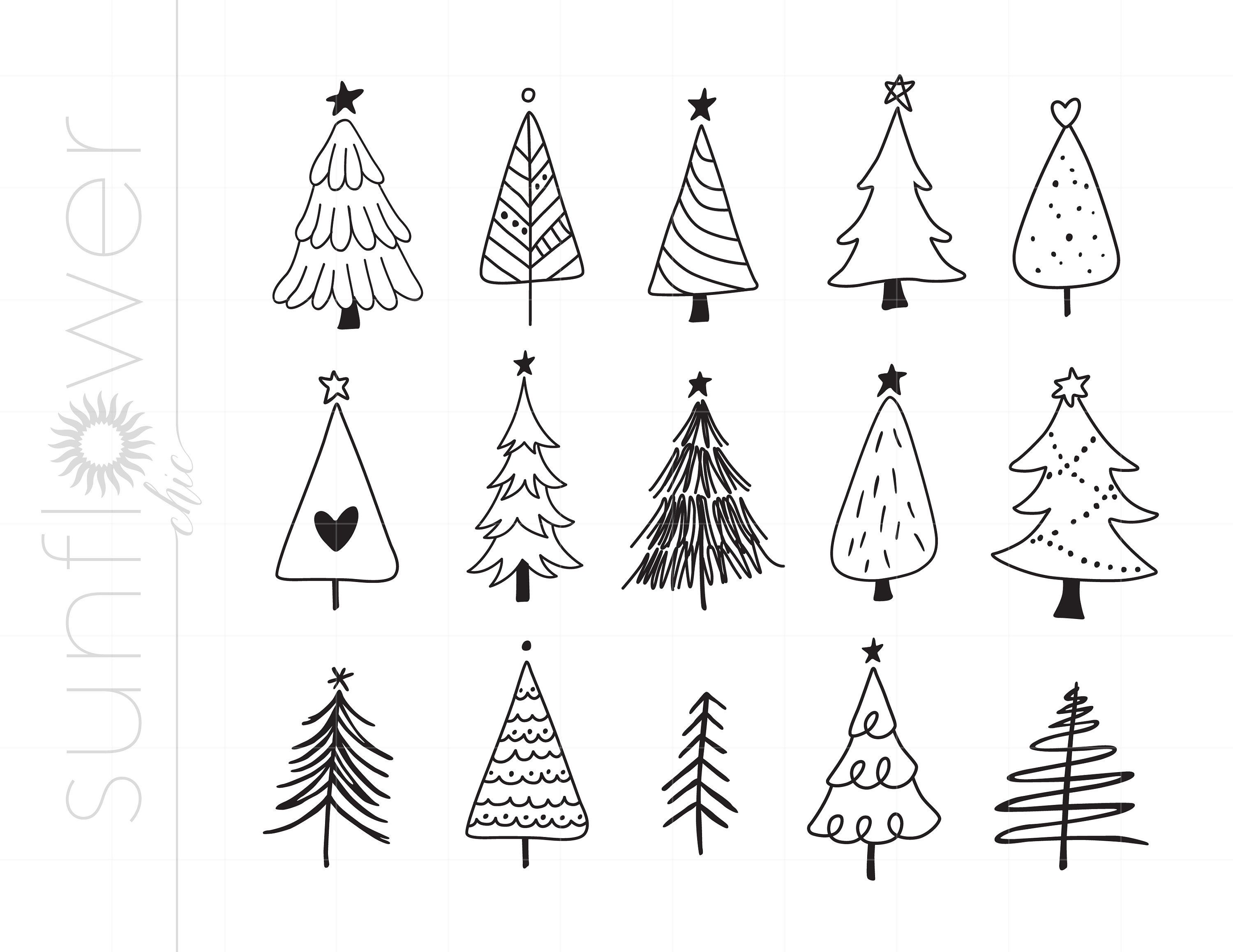 Kerst Svg Kerstbomen SVG Bundel Kerstbomen Cricut Etsy België