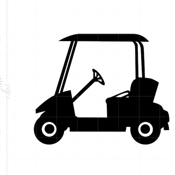 Golf Cart SVG, Golf Cart Clipart, Golf Cart Cut File for Cricut, Golf Cart File Svg Jpg Eps Pdf Png Instant Download SC590