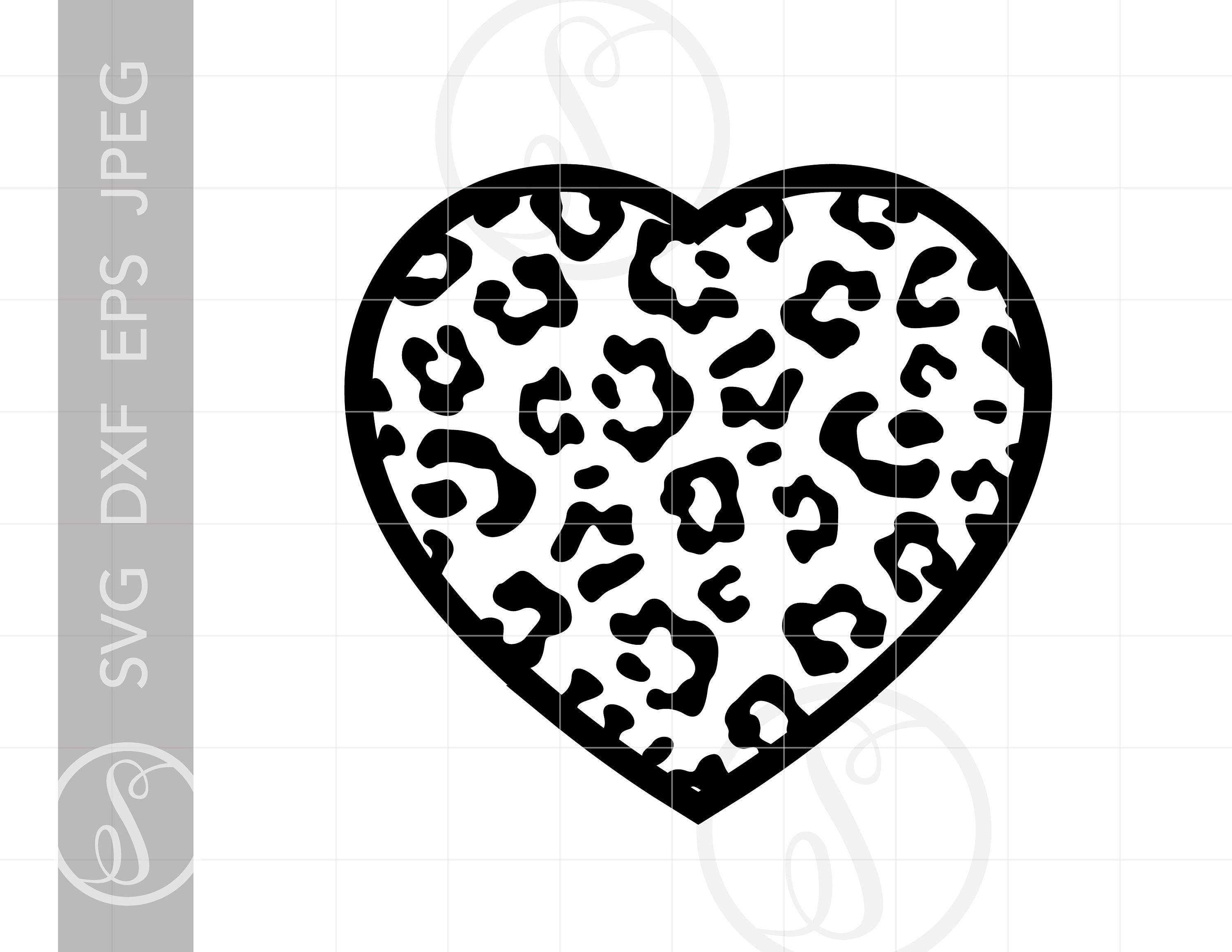 Leopard Print Heart SVG Leopard Spots Heart Cricut Svg - Etsy