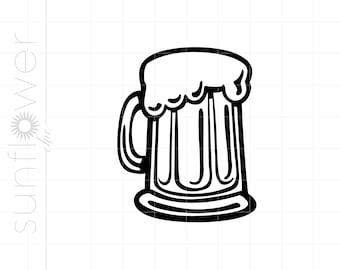 Beer Mug SVG Download | Beer Mug Clipart | Beer Mug Silhouette Cricut Cut File | Beer Mug Svg Jpg Eps Pdf Png Vector Art SC2196