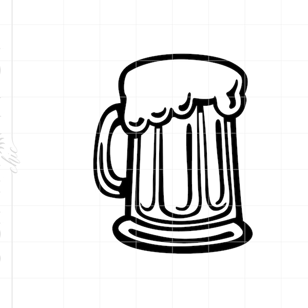 Beer Mug SVG Download | Beer Mug Clipart | Beer Mug Silhouette Cricut Cut File | Beer Mug Svg Jpg Eps Pdf Png Vector Art SC2196