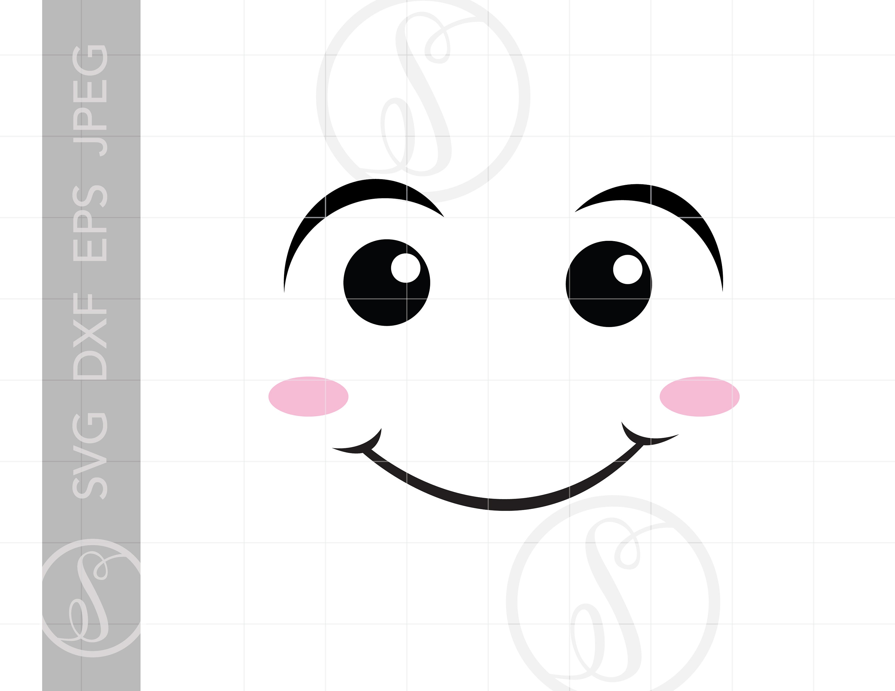 Download Smile Face Svg Smile Face Clipart Smile Face Silhouette Etsy