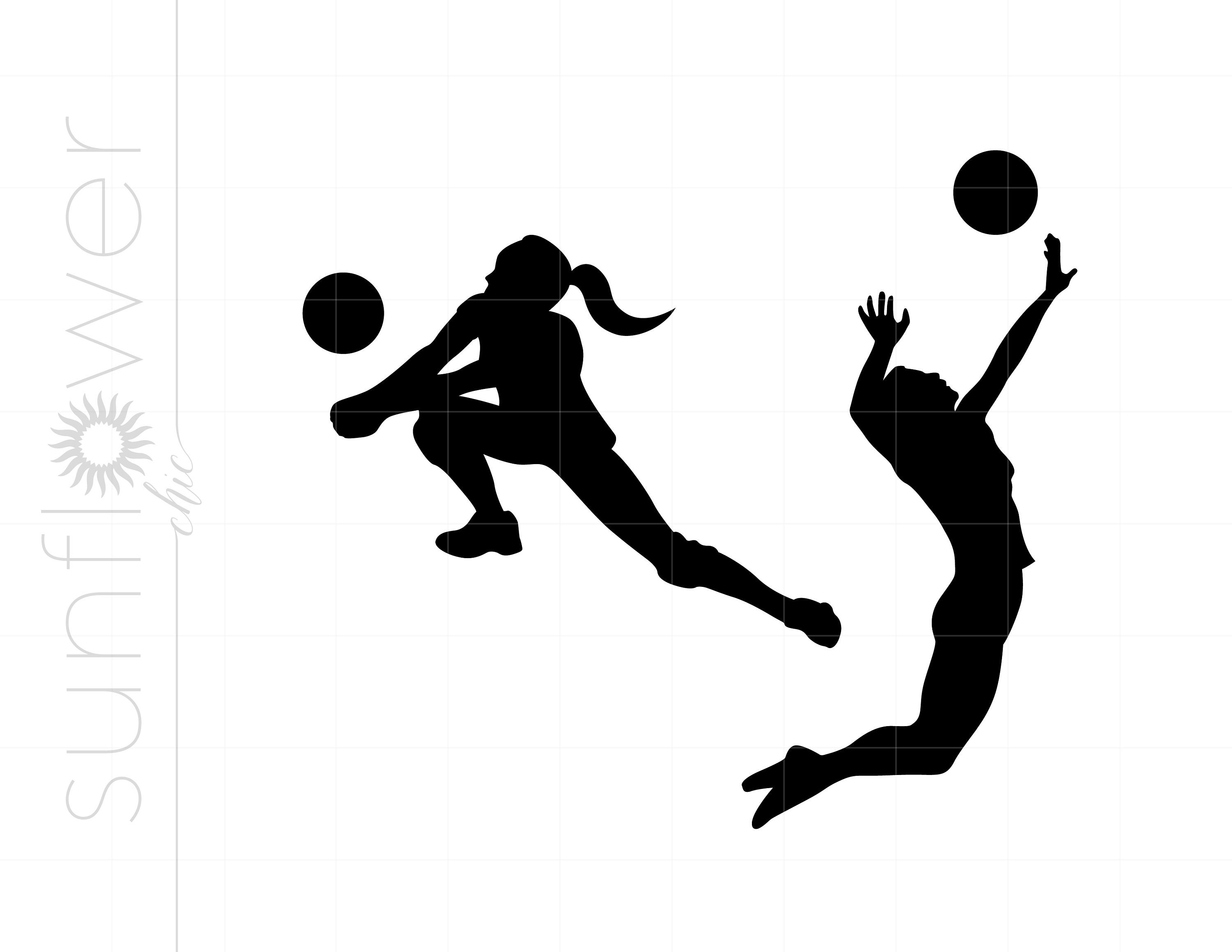 Clipart Woman Setting Volleyball
