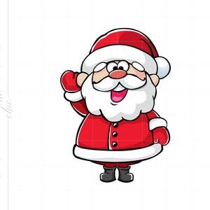 Santa Claus SVG Vector Santa Claus Clipart Santa Claus Print and Cut File Santa Claus Svg Jpg Eps Pdf Png Dxf Download SC1053 image 1