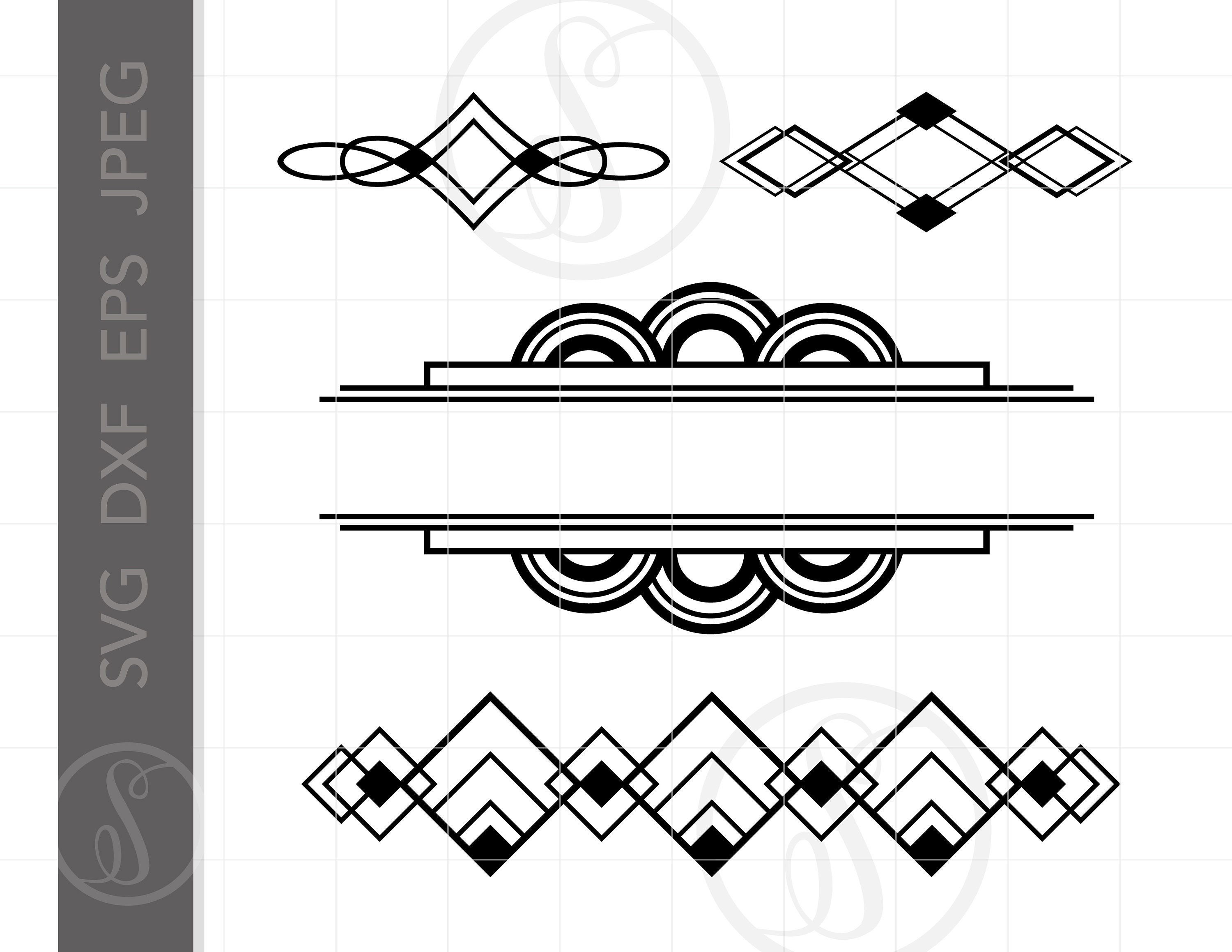 Art Deco SVG Dxf Eps Jpeg Downloads Art Deco Svg Cut Files Etsy