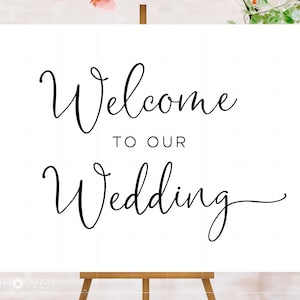 Welcome To Our Wedding SVG | Wedding Svg | Minimalist Wedding Svg | Welcome To Our Wedding Sign Svg Printable Cricut Silhouette SC2423