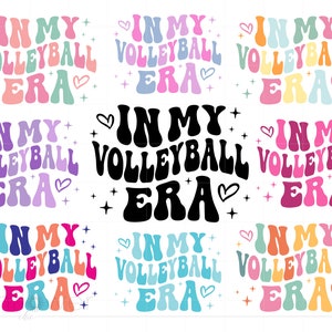 In My Volleyball Era Svg Bundle, Groovy Letters Volleyball Shirt Svg, Art Design for Volleyball Shirt, Volleyball Instant Download SC3137