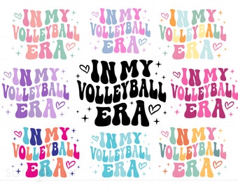 In My Volleyball Era Svg Bundle, Groovy Letters Volleyball Shirt Svg, Art Design for Volleyball Shirt, Volleyball Instant Download SC3137