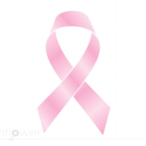 Pink Cancer Ribbon SVG Clipart | Pink Cancer Ribbon Silhouette Cut File | Pink Cancer Ribbon Svg Jpg Eps Dxf Png | Vector Ribbon SC869P